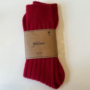 J. CREW Cashmere Socks | Red | One Pair | One Size